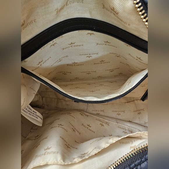 Juicy Couture Handbag Sachel Quilted Black EUC - Picture 6 of 16